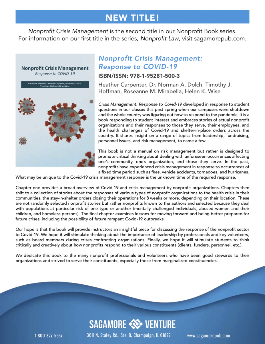 Nonprofit Crisis Management: Response to COVID-19 ebook details