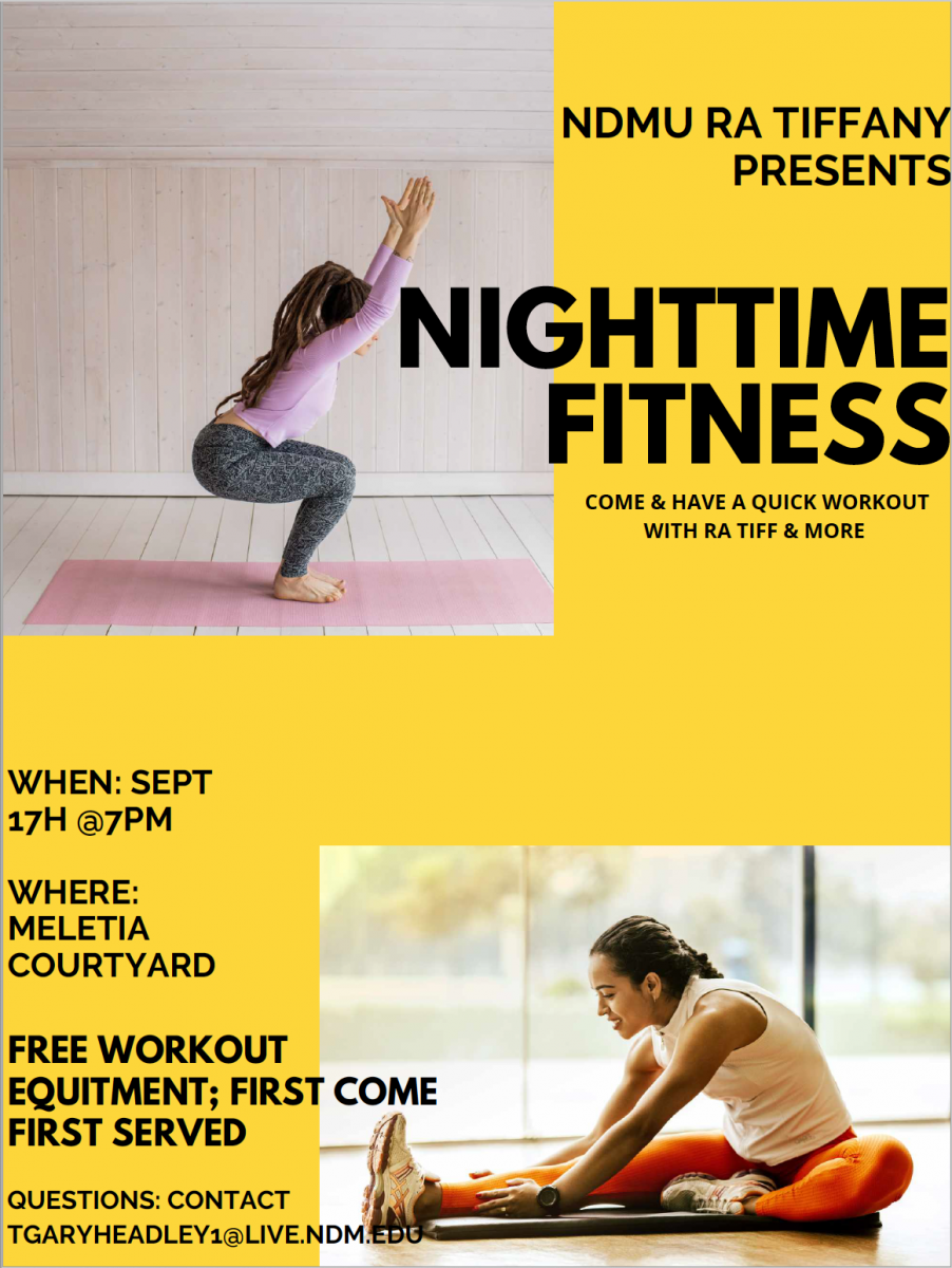 Nighttime Fitness event flyer