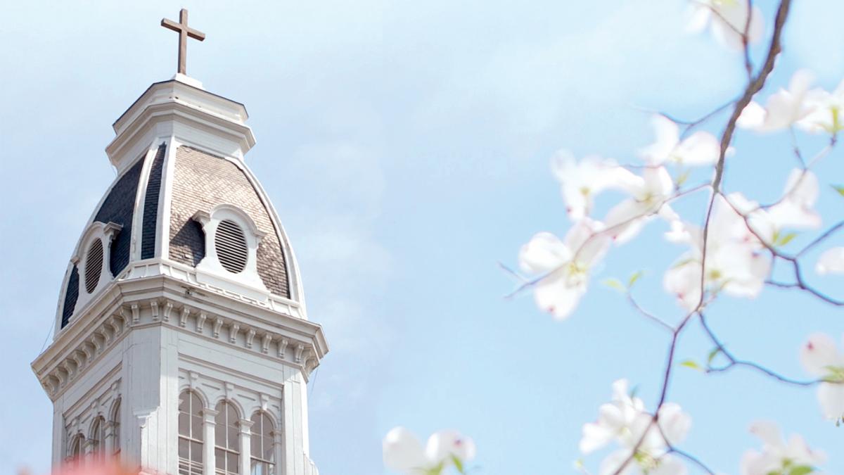 Gibbons tower in the spring