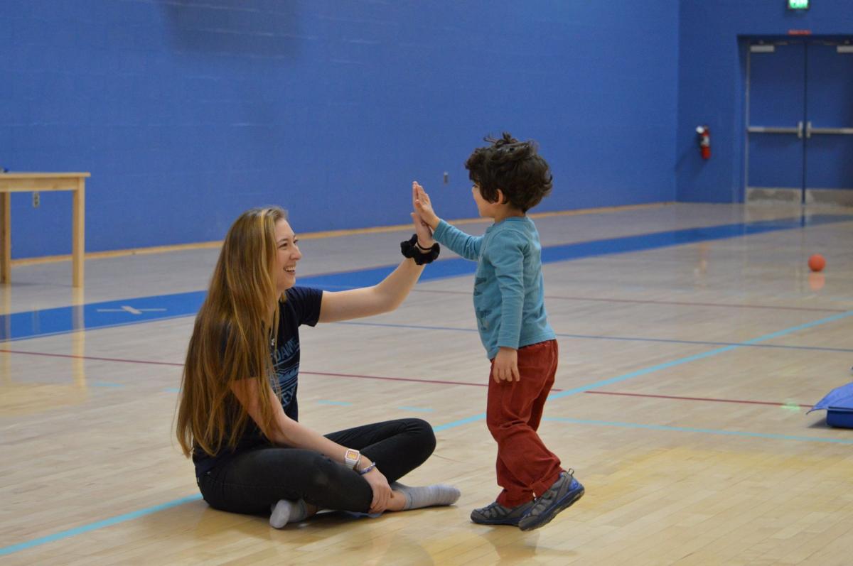 Child giving a high five