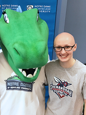 Erika Deppenschmidt with Gabby the Gator