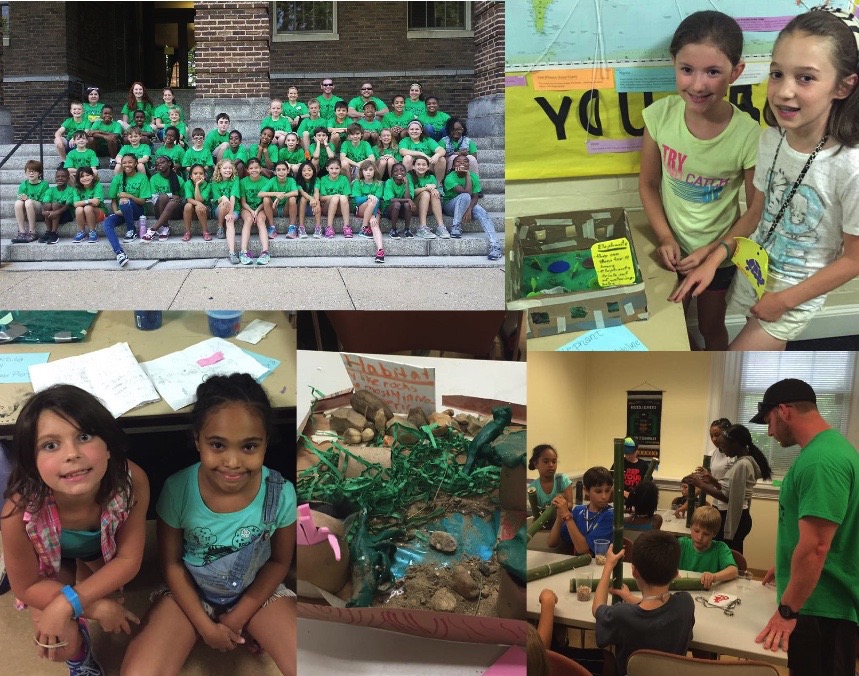 collage of STEM camp 2016 photos