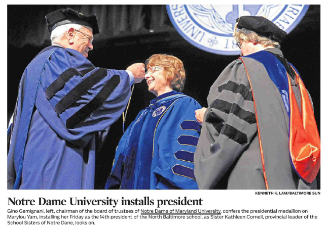 Photo of Baltimore Sun article snippet with inauguration photo