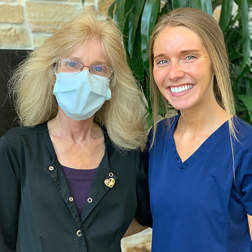 Lyndsay Rehak with her mother at Franklin Square