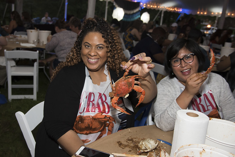 Alums at a Crab Feast in 2017