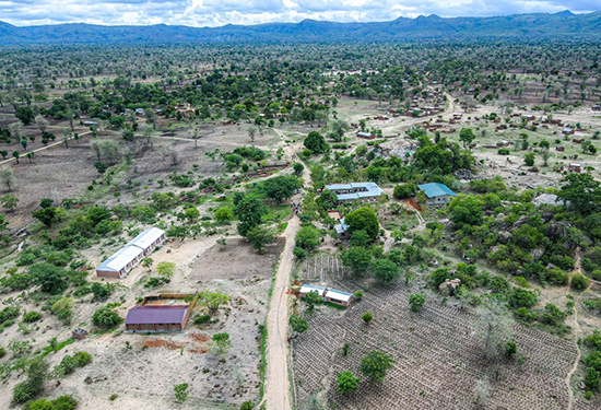 An overhead view of Agabu