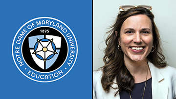 A headshot of Alicia Freeman next to the NDMU School of Education logo