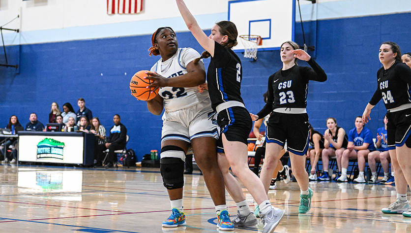 Ayana Brim basketball action shot