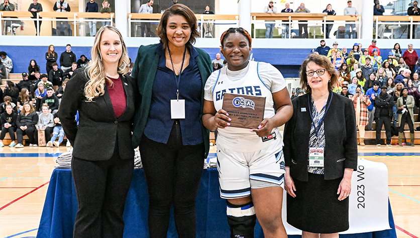 Ayana Brim with her MVP award