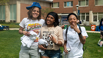 Student-Athletes on Doyle Lawn