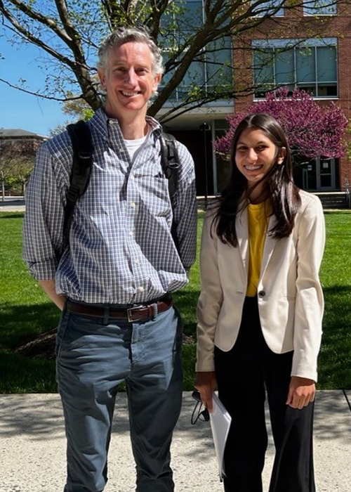 Devin Page with one of his students at Maryland History Day