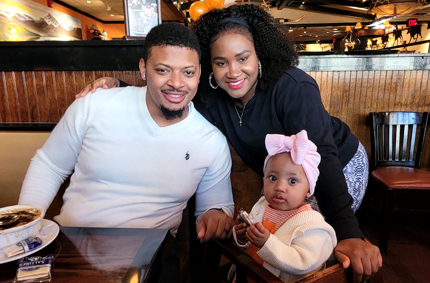 Jodi-Ann Gayle with her family