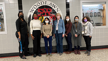 Members of Notre Dame's PDS program at Woodlawn High School