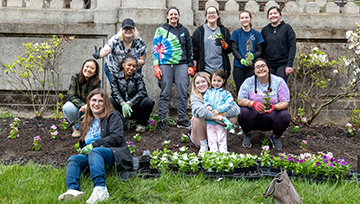 NDMU students during Plant It! 2023