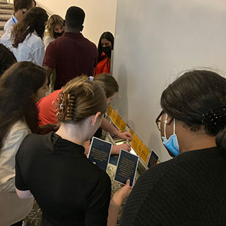 group of people discussing