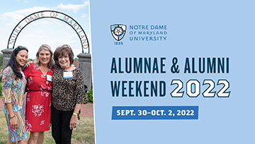 A promotional banner for Alumni Weekend