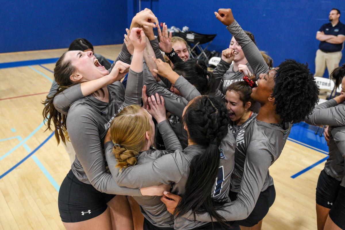 Volleyball Celebrates win