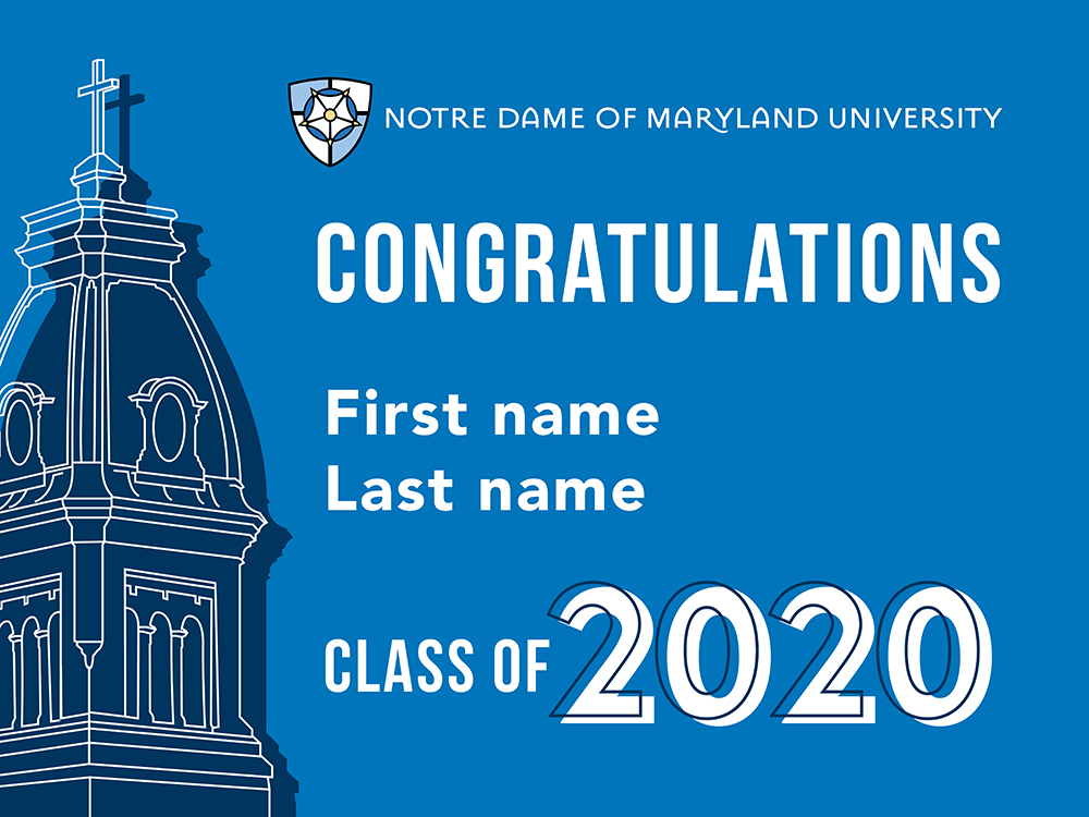 NDMU graduations lawn sign template