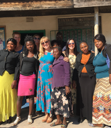 Group photo of ELI team with Zambia school team