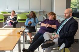 Jason Steidl Jack meets with faculty