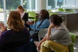 Jason Steidl Jack meets with faculty