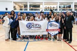 NDMU women's basketball celebrates its CSAC championship