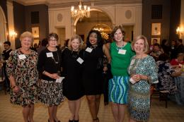 A group of NDMU alumnae gather for a picture