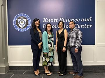 alums at renovated Knott Science Center