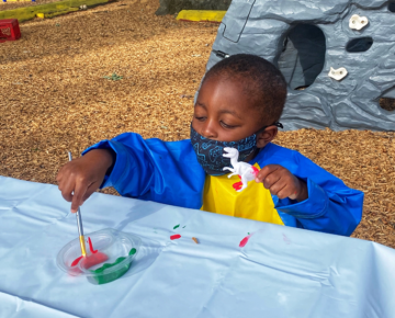 a child playing