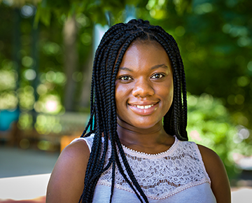 close up of a student outside