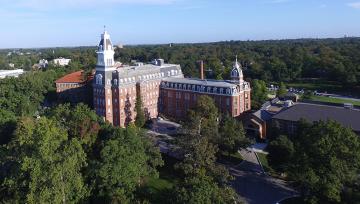 An aerial picture of Caroline and Theresa Hall