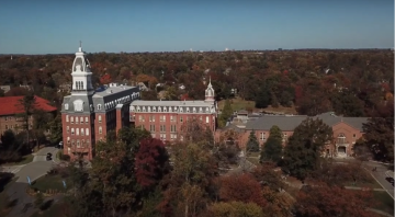 Aerial shot of campus