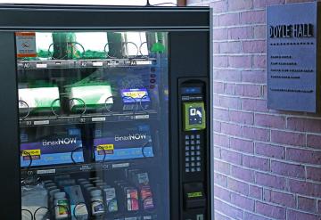 A photo of the vending machine in Doyle Hall
