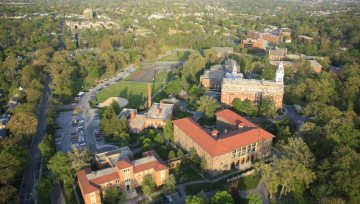 Aerial view of campus