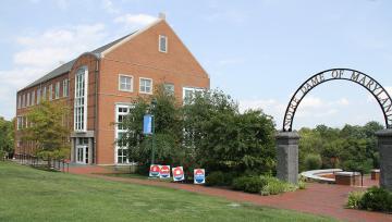 UAB external building and NDMU arch on campus