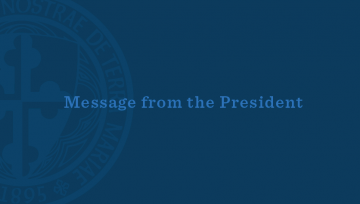 message from president banner