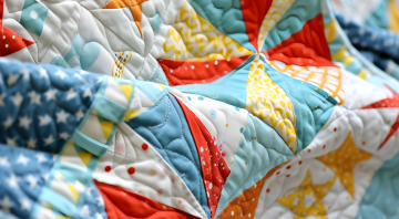 Photo of a colorful quilt