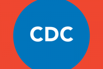 Red box with blue CDC icon