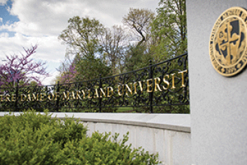 University entrance sign