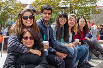 a group of international students