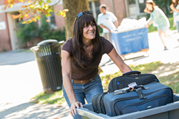 a student moving in