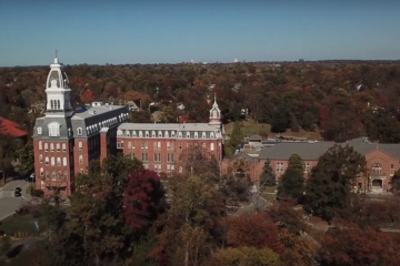 Aerial shot of campus