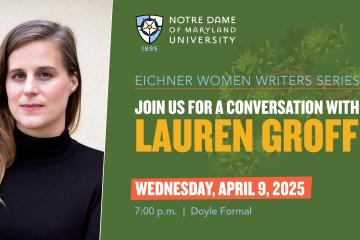 Lauren Gorff headshot with Eichner event details