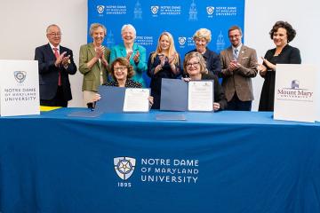 Mount Mary and NDMU MOU signing