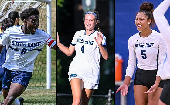 Three NDMU student-athletes