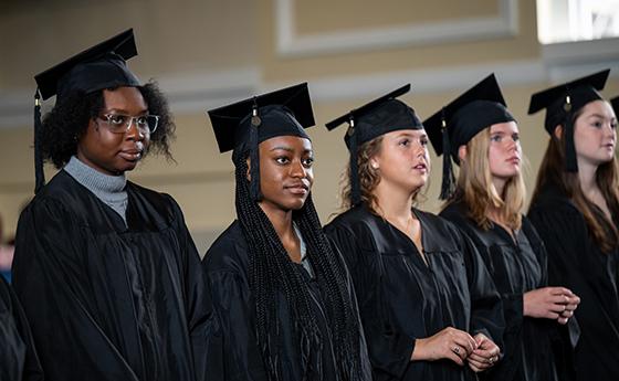 Students at NDMU's Cap and Gown Investiture