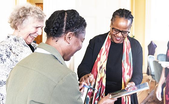 Edwidge Danticat with NDMU community members