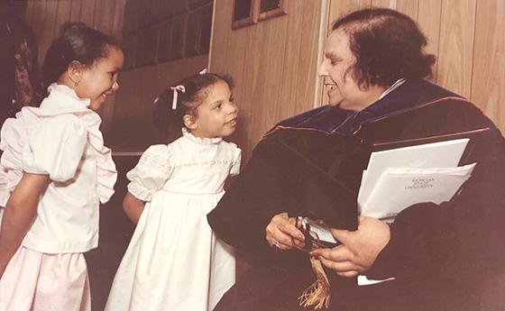 A photo of a young Jennifer Mitchell with her grandmother, Juanita Jackson Mitchell