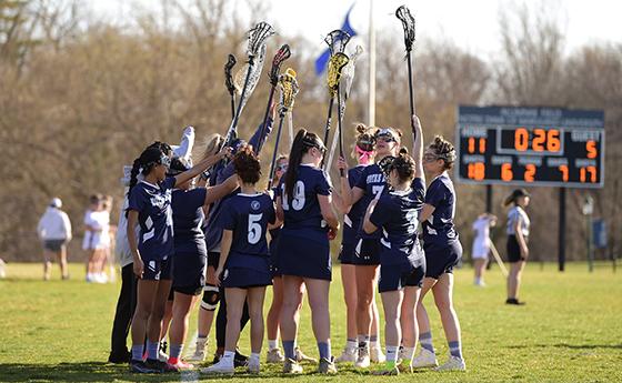 A group shot of the NDMU lacrosse team