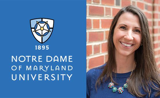 A headshot of Dr. Davidson next to the NDMU logo